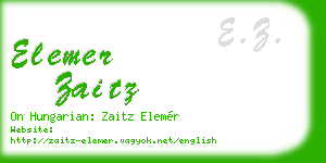 elemer zaitz business card